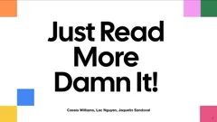 Just Read More Damn It! title slide