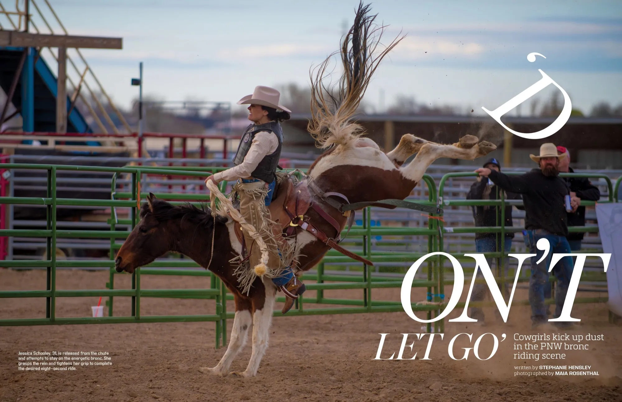 Bronc riding photograph for FLUX