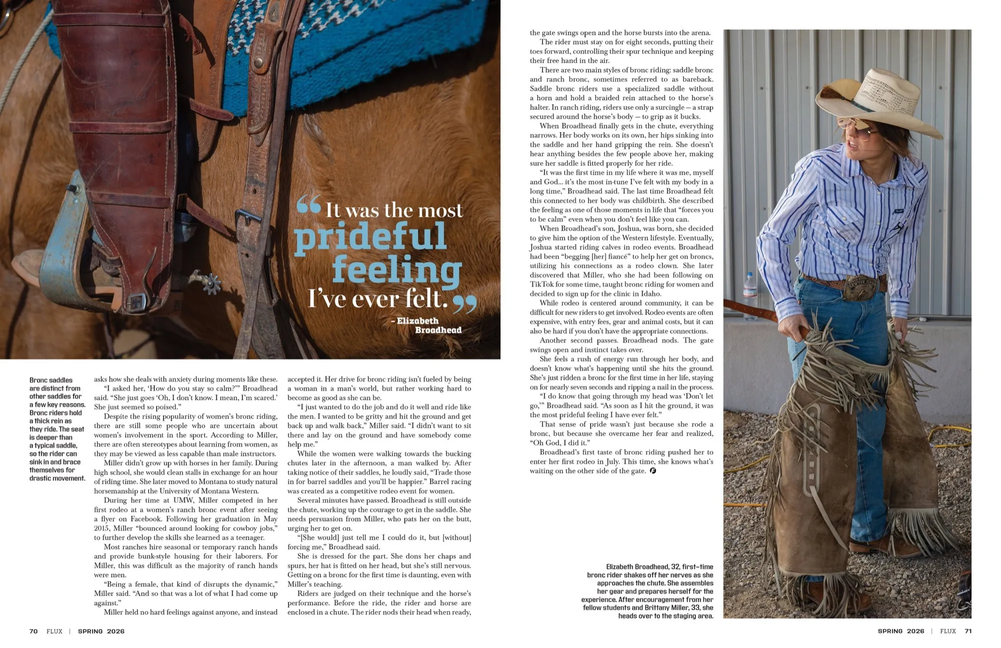 Bronc riding photograph for FLUX