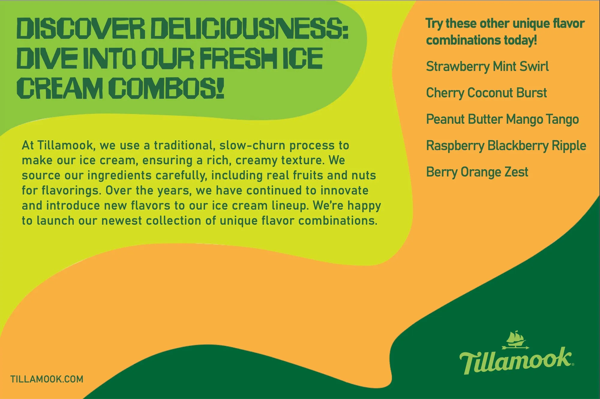 Tillamook postcard design